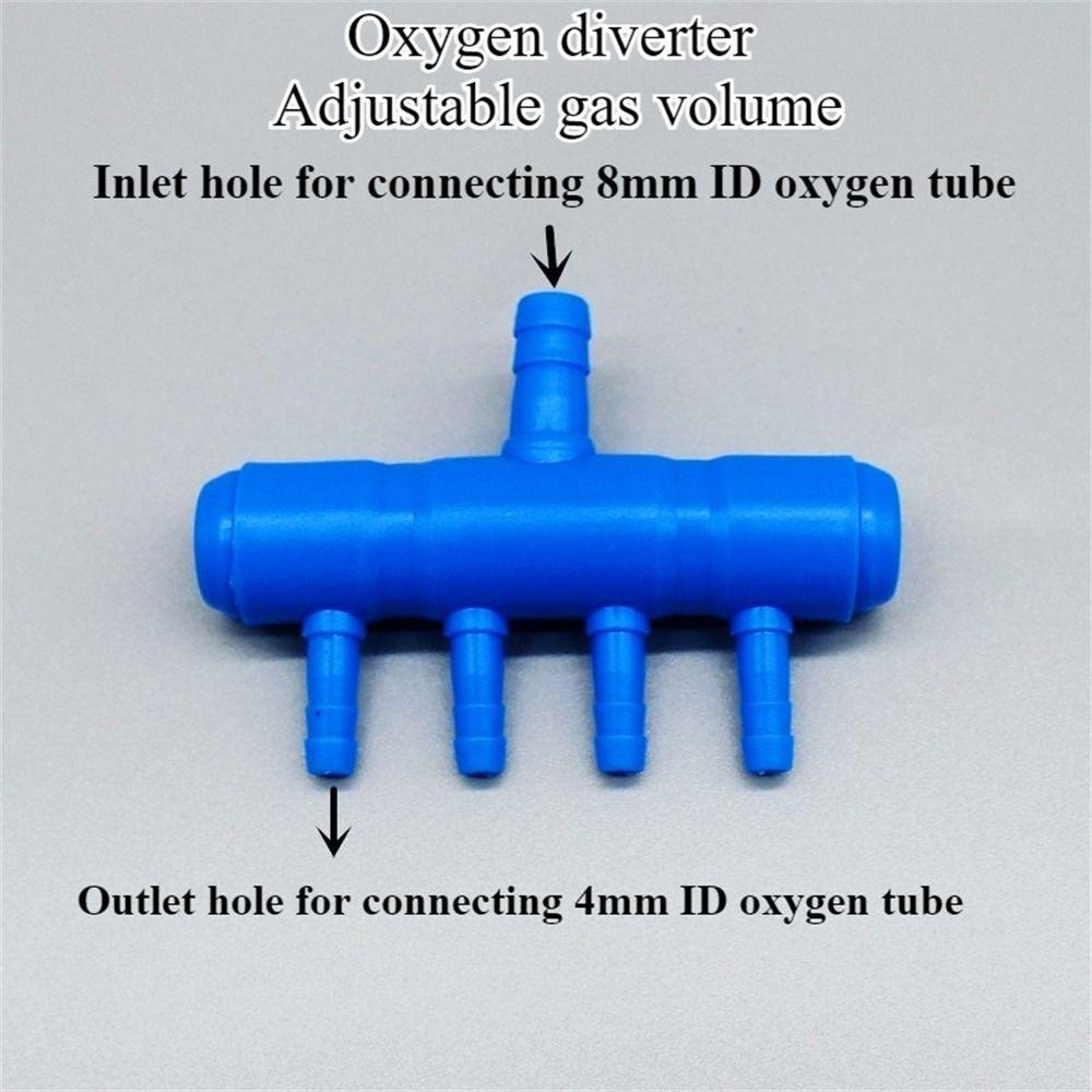 10Pcs Plastic Aquarium Air Splitter 4/5/8mm Oxygen Gas Diverter  for Fish Tank Air Pump Oxygenation
