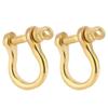 2pcs 10mm Diameter Anchor Shackle Removable Joint U-Type Hook Small Brass Key Ring Bracelet Making