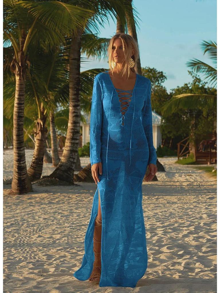Women's European & American Style Knitted Beach Dress