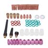 68Pcs TIG Welding Accessory Set Glass Cup Connector Electrode Coil PTFE Front Cover for WP 17 18 26