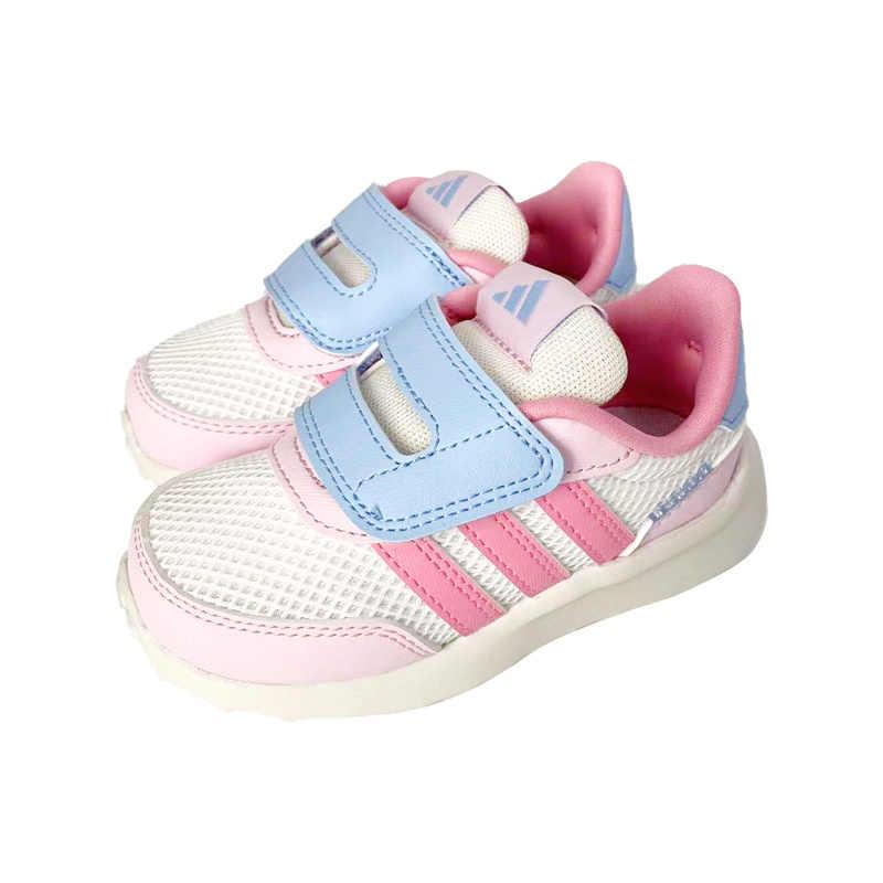 Adidas Run 70s Ac Comfortable Soft Durable Low-Top Walking Shoes Baby Shoes Pink White JQ6717