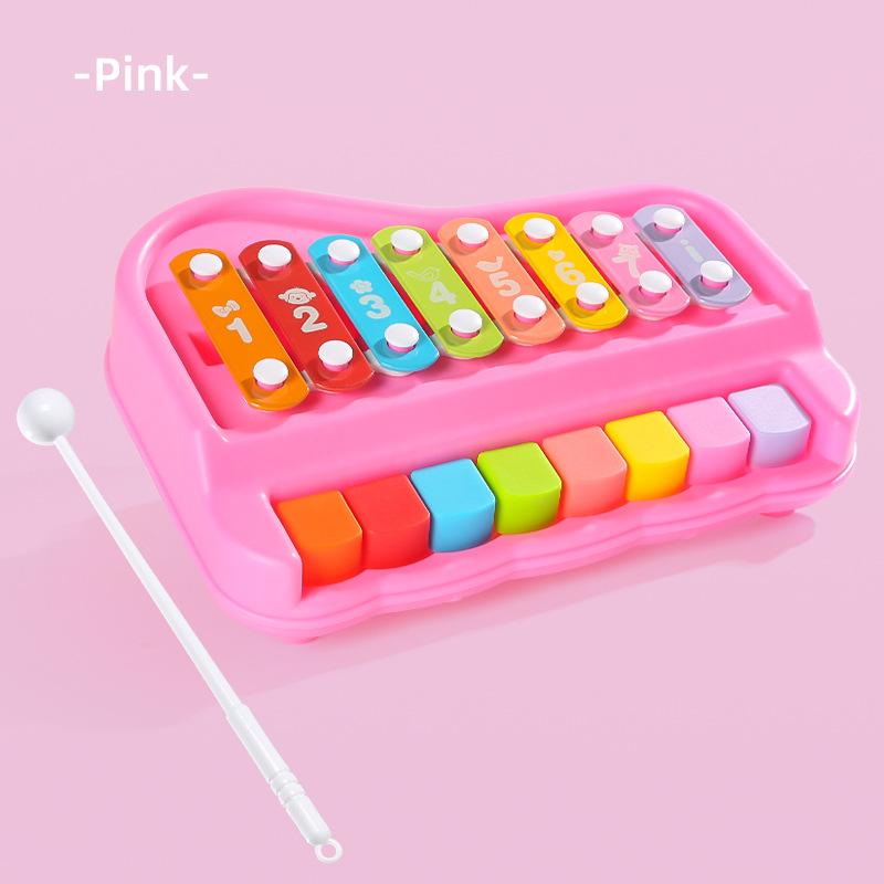 

Toys Educational Toys 2 in 1 Baby Music instruments Montessori 8-note Xylophone Piano Parish Music Play Games Travel for Toddler
