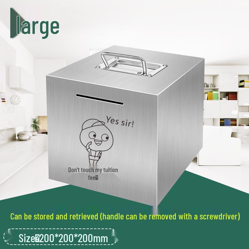 2026 Large Capacity Stainless Steel Piggy Bank for Adults - Secure Savings, Not for Kids