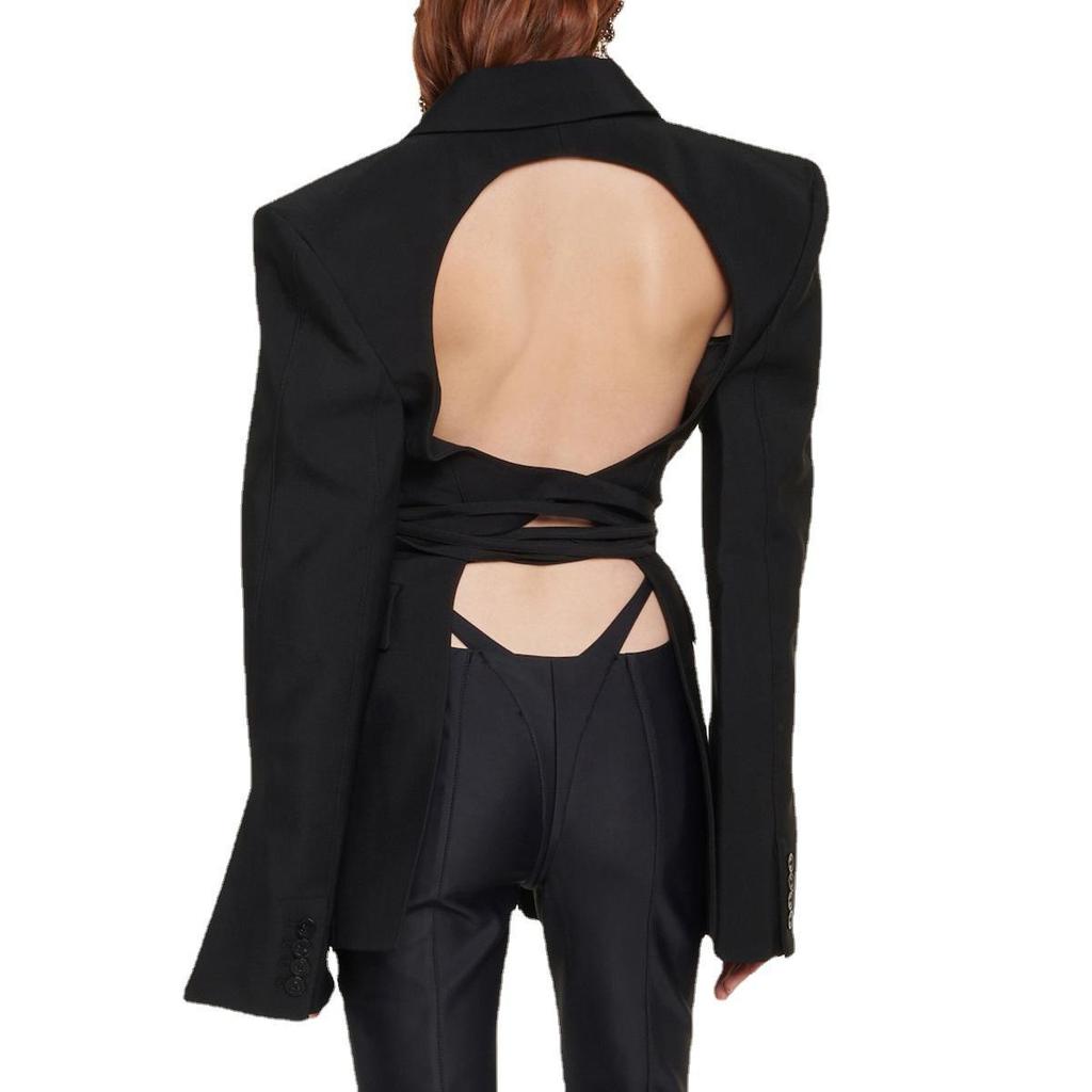 Women's Cross-Border Light Luxury Backless Blazer - Street Style and Casual Elegance