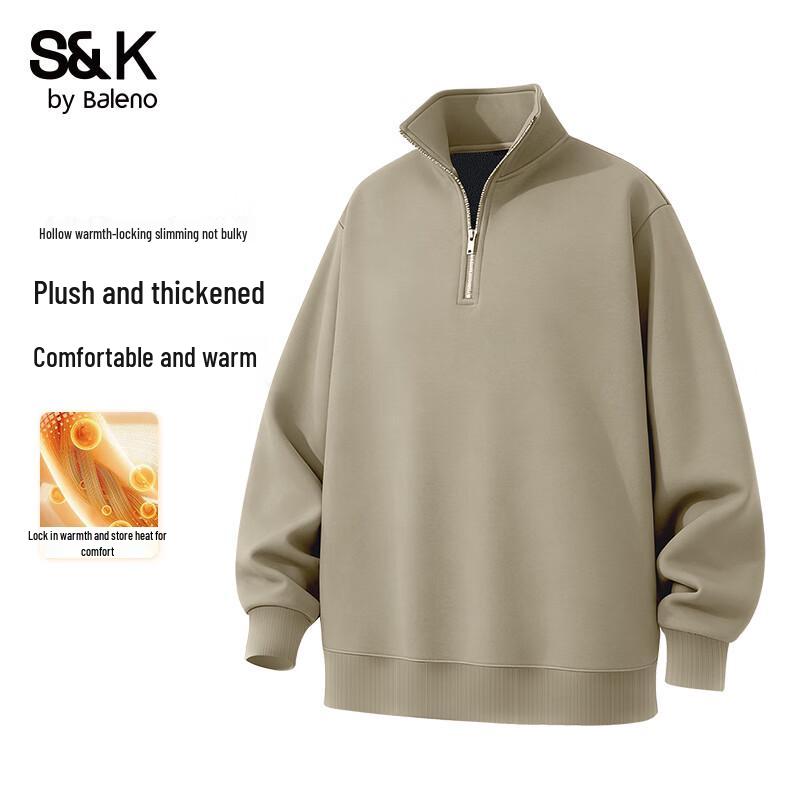 Baleno Men's S&K Thickened Stand Collar Fleece Pullover