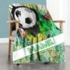 Football Style Customize Text Blanket Throw Customizable Blanket Ultra-Soft Throw For Sofa Bedding Nap Home Decor for All Occasions