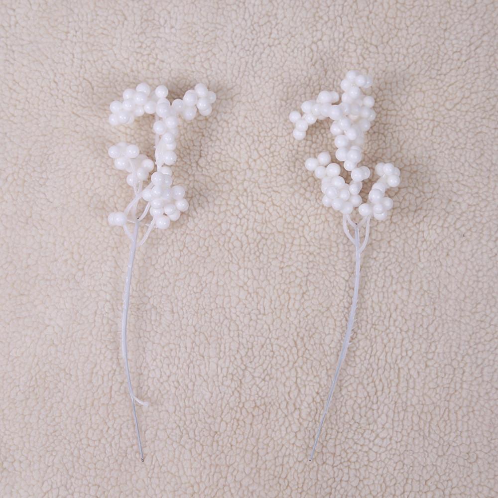 Festive White Foam Berry Christmas Tree Decorations For Diy Holiday Crafting And Styling