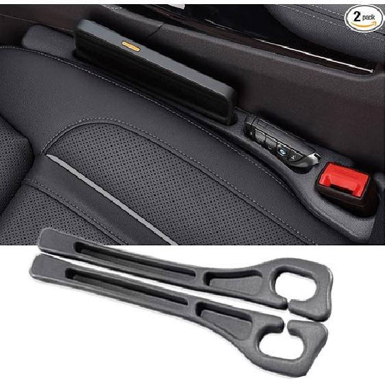 Seat Gap Filler Organizer Universal Fit SUV Truck Console Side Plug Strip Black