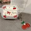 Lovely Cherry Blossom Bow For Apple Air Pods 4 3 Pro 2 1 Bluetooth Headphones Cover with Keychain Silicone Cover Protective Case