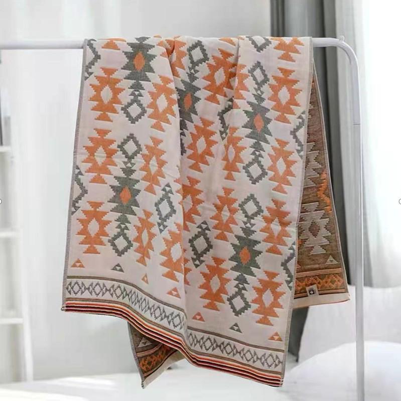 New Soft Ethnic Style Sun God Cotton Bath Towel - Skin-friendly & Absorbent