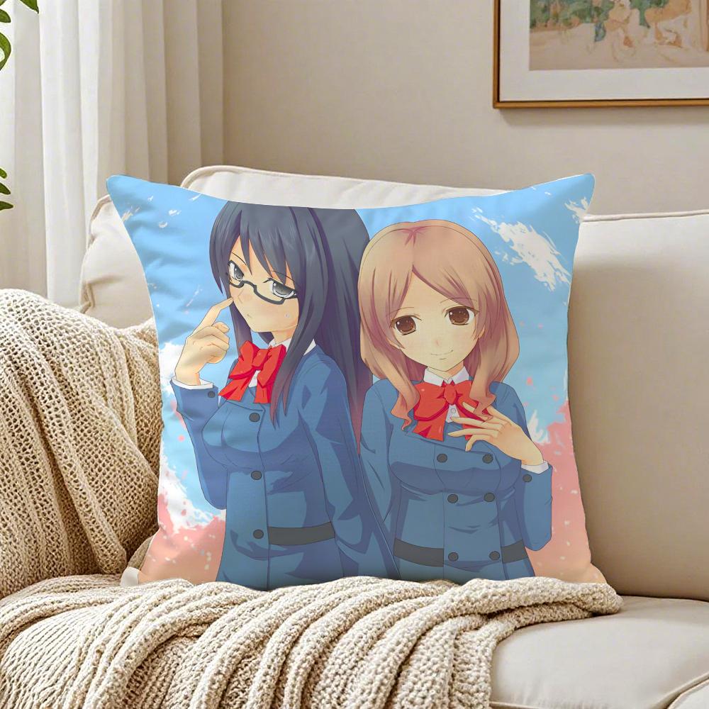 

Girl For Love Anime SSasameki KKoto Cushion Cover Pillowcase Antidustmite living Room Sofa Decor Cushion Room 30X30cm