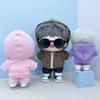 Niannyyhouse 10cm, 15cm, 20cm Plush Clothes, Hoodie, Pants, Glasses, Canvas Shoes, Sportswear, Cotton Doll Outfit (Black-15cm)