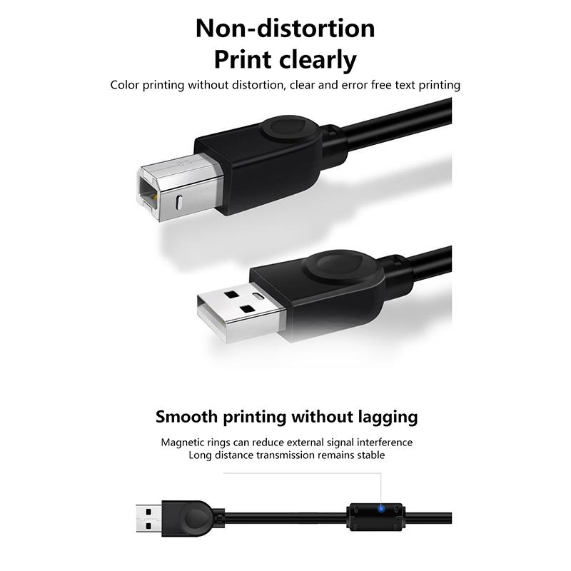 1.5/3/5M Usb Printer Cable Usb Type A To B Male To Male For Canon  Hp Label Printer Dac Usb Printe Usb 2.0 Printer Cable