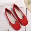 Fashion Women Flat Shoes Solid Color Knitted Office Shoes Casual Breathable Ballet Soft Mesh Mules Shoes Women Loafers Zapatos De Mujer