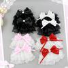 Sweet Cute Lace Fake Sleeves Bow Wrist Cuff Sweater Decorative Wristbands Short Fingerless Gloves For Girls Tea Party