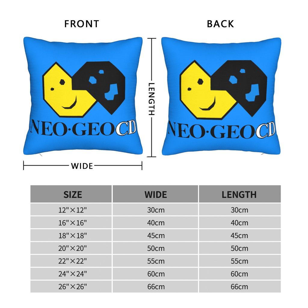 Neo Geo Cd Logo Pillowcase Printed Polyester Cushion Cover Gift Pillow Case Cover Chair 40*40Cm