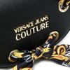 New VERSACE JEANS COUTURE Leather Saddle Bags Shoulder Bags Small Size Women's Black 74VA4BAB-ZS467-899