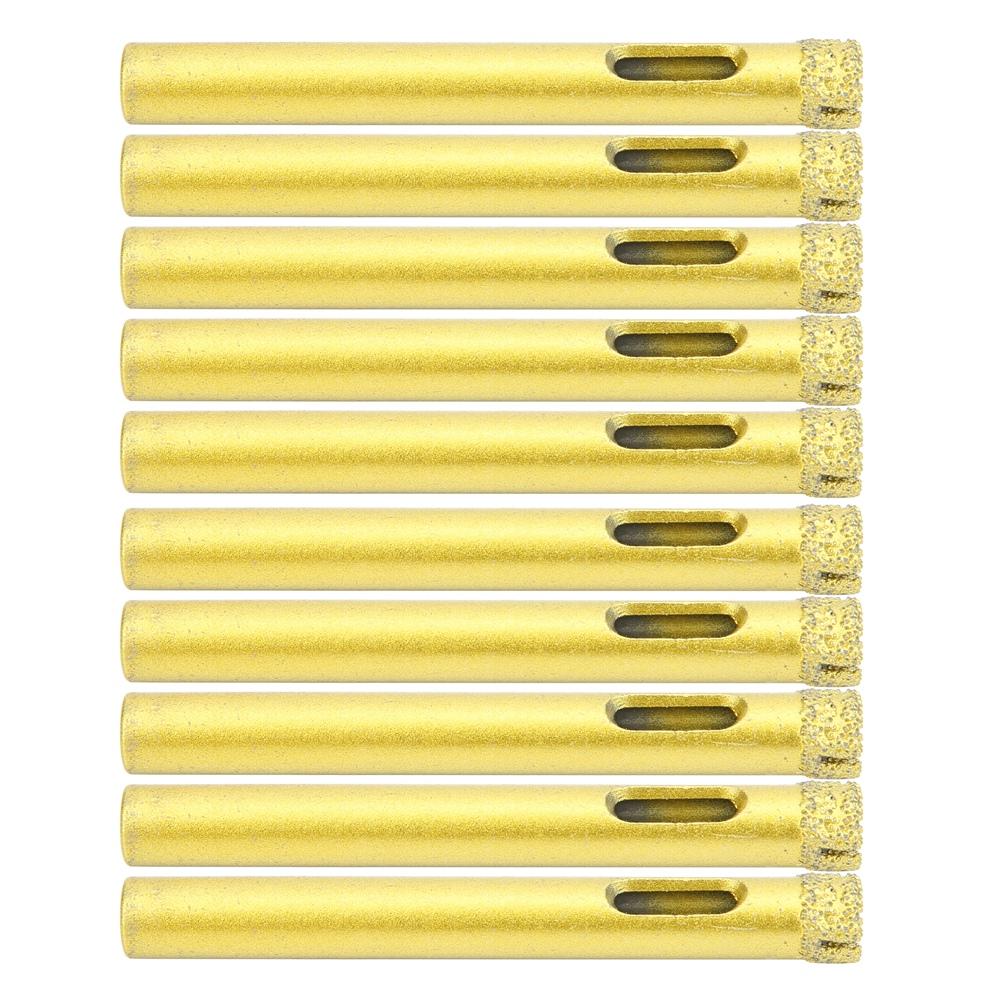 

10 шт. алмазных кольцевых сверл для сверления отверстий в золотом граните, керамической плитке, бетоне, мраморе, 8 мм