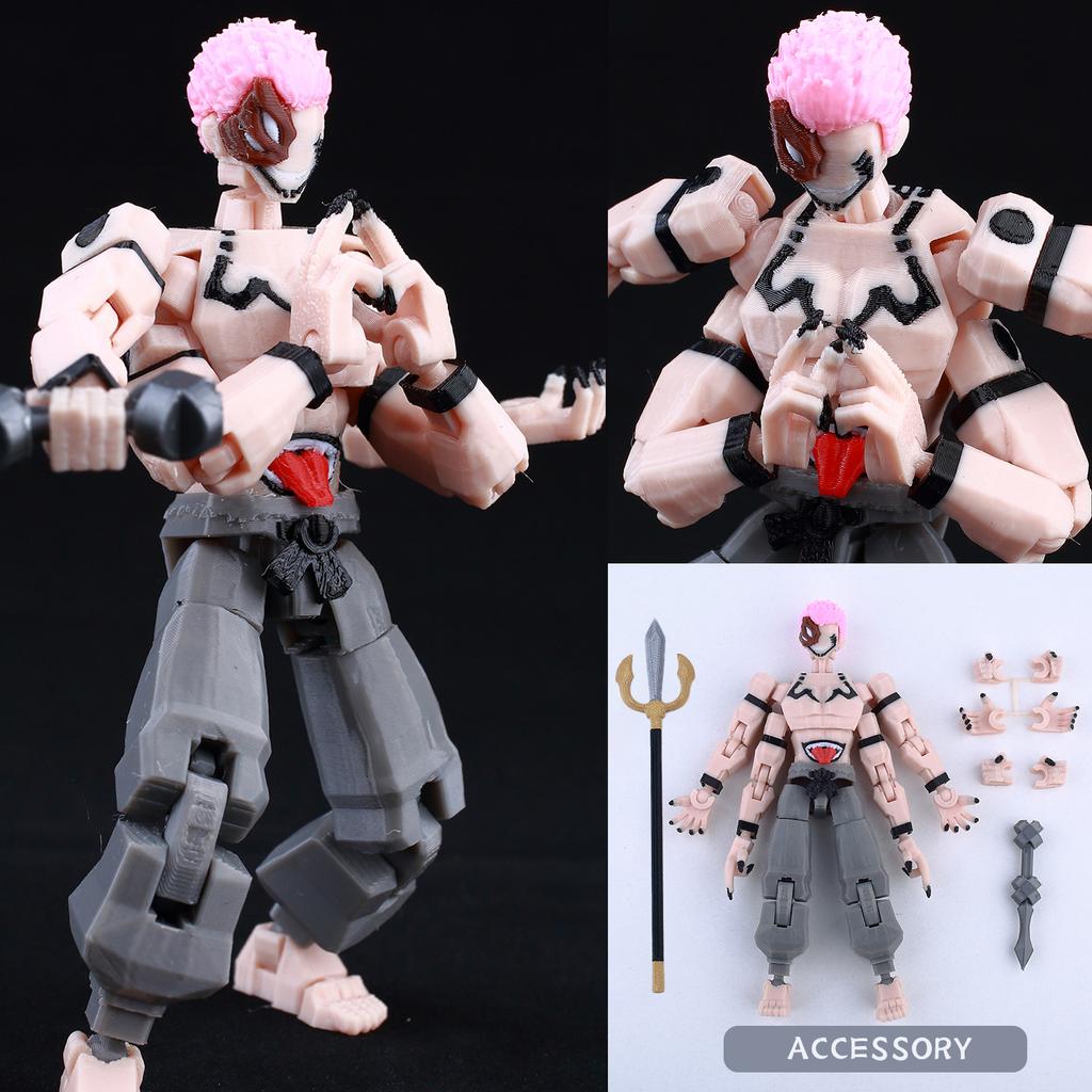 3D-gedrucktes Spielzeug Jujutsu Kaisen Actionfiguren Toji Fushiguro Dummy 13 Mehrgelenkig Posenfähig Formwandelnder Dummy 13 Anime-Modell Kinder