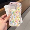 Full screen color flower for iPhone 17 ProMax transparent mobile phone case 16/15/14 simple niche