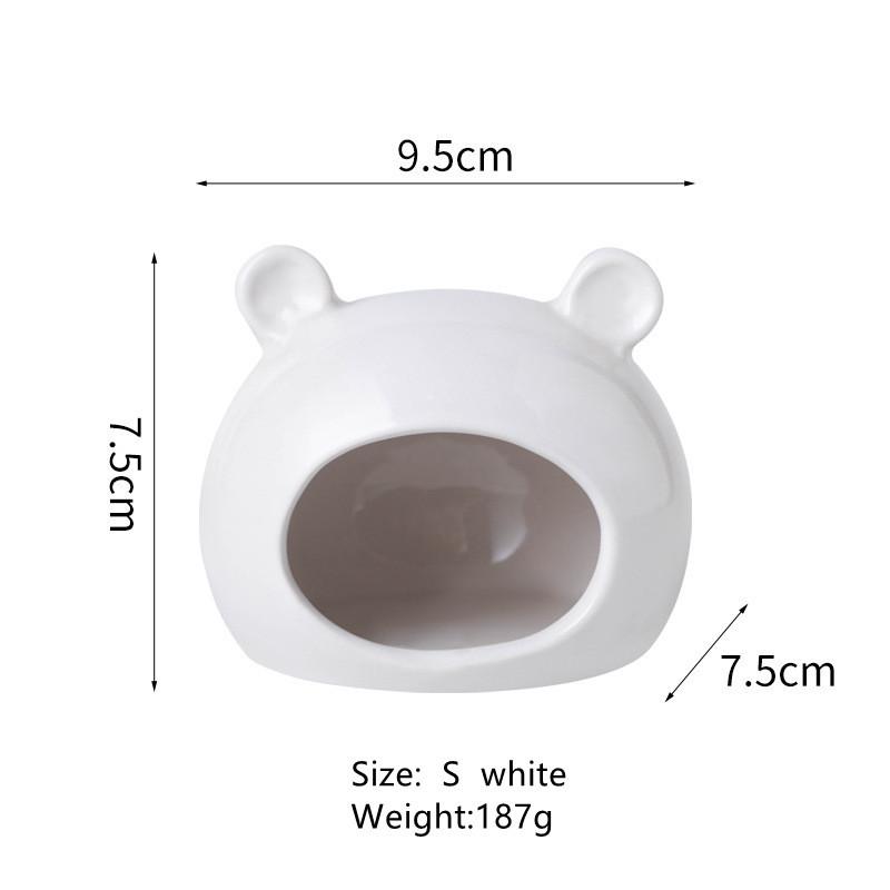 Small Animal Hideout Ceramic Chinchilla Mini Hut Cave Cage Accessories for Dwarf Hamsters Gerbils and Hedgehog Hamster House