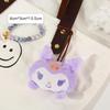 Korean Cute Bear Head Doll Keyring & Name Tag Pendant for Kids' Backpacks