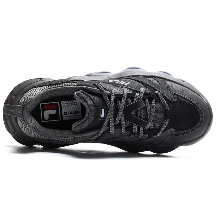 FILA ET Vintage Cushioning Abrasion Resistant Breathable Lightweight Low top Casual Shoes Women's Black (Unisex) Casual Shoes F12W312120FBF