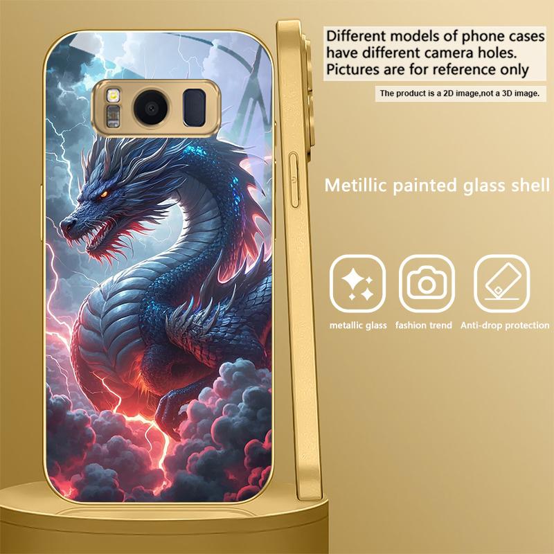

Фантастическая форма дракона Для Samsung Galaxy S26 S20 FE S21 S22 23 Plus S24 Ultra S25Ultra S21+ S22Plus Золотой стеклянный чехол для телефона Galaxy S26