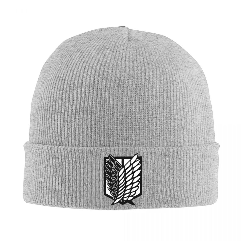 Shingeki No Kyojin Wings Of Freedom Warm Knitted Cap Fashion Bonnet Hat Autumn Winter Outdoor Beanies Hats for Unisex Adult