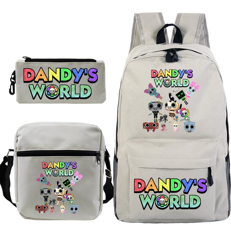 Dandy's world hot-selling children's backpack set, primary and secondary school bag, shoulder bag, casual pencil bag.