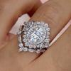 Luxury European and American Fashion Ring Women, Luxurious Temperament Crown Couple Ring, Two Sets of High-end Rings