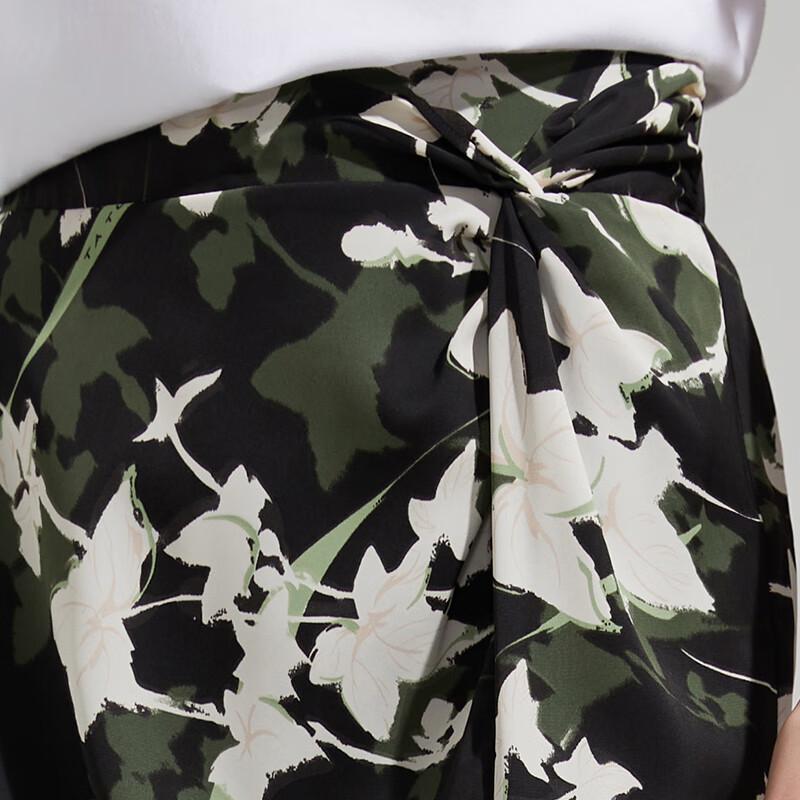 Women's Summer Verdant Floral Midi Skirt