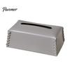 Nordic Style Tissue Box PU Leather Holder, with Hand-stitched Edges Design, Modern Smooth Paper Extraction Case for Home Office Decorative Holder