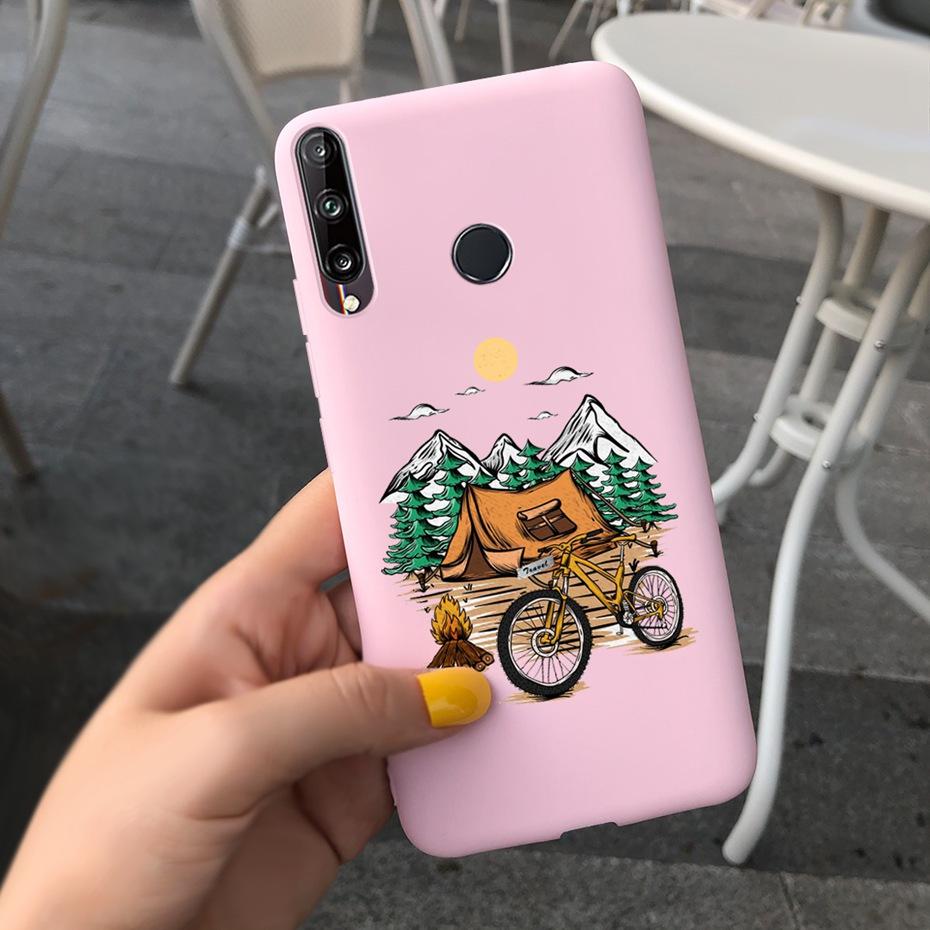 For Huawei Y7P 2020 P40 Lite E Case Cute Flower Silicone Phone Cases For Honor 9C Soft TPU Cover Bumper On Huawei P40Lite E etui