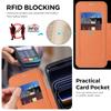 Wireless Charging Flip Case For iPhone 17Air 17 Promax 16 Plus 15 Pro Max 14 Pro 13 12 Leather Case Cards Slots Kickstand Cover