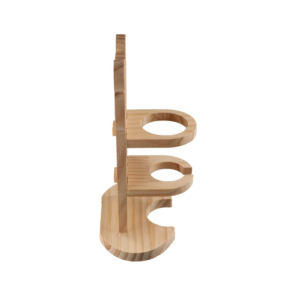 Wooden Hamster Water Bottle Holder Adjustable Pet Water Bottle Stand for Cage