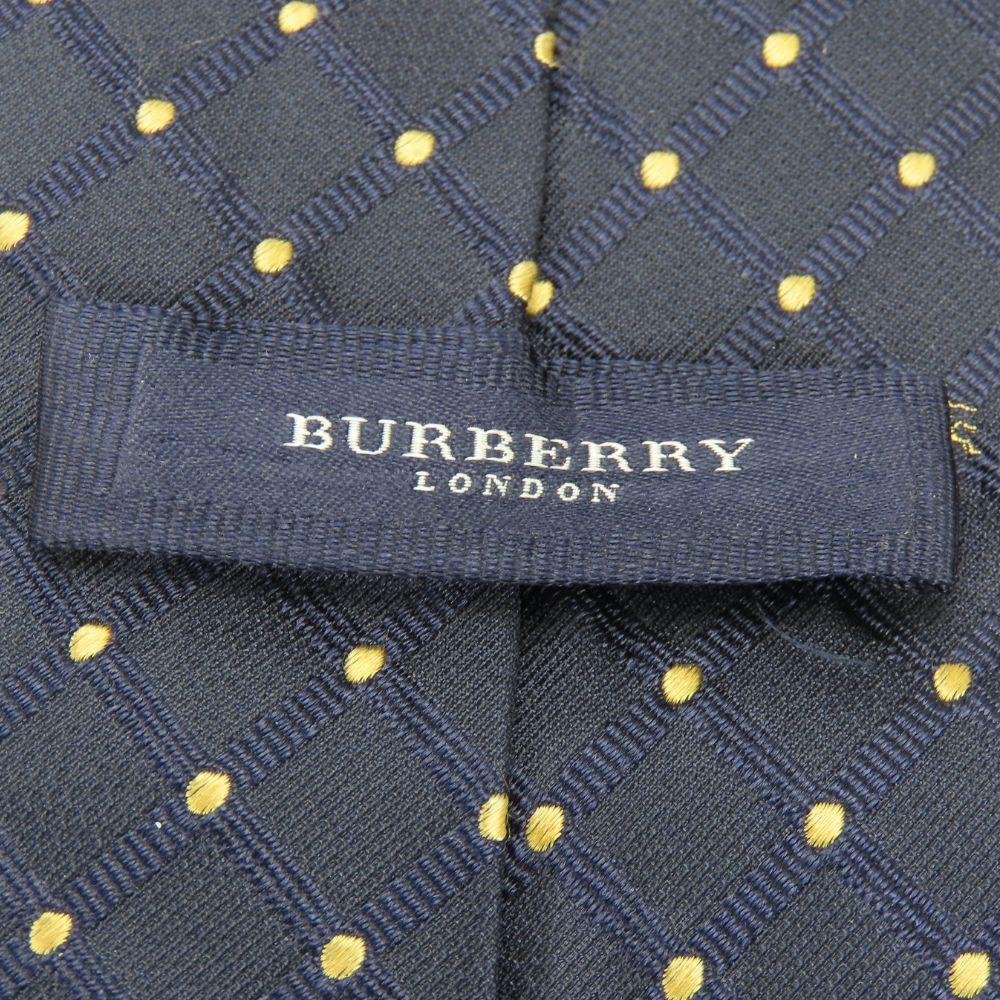 Used BURBERRY Tie Silk Navy Suit