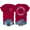 Men's and Women's Matching Fashion Casual Letter-Printed Round-neck Short-Sleeved T-Shirt Top