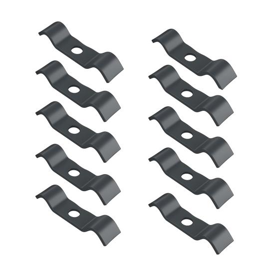 10Pcs Double Pole Fence Clamps Stainless Steel Double Pole Connector Clamps Mounting Clips for Fence Wires Wooden Posts Installation