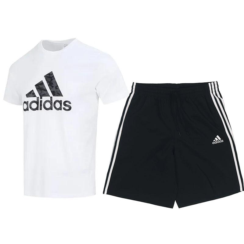 

Adidas Fashion Versatile Simple Short Sleeve Shorts Casual Sports Set Unisex Sets HA7212+GL0022 M
