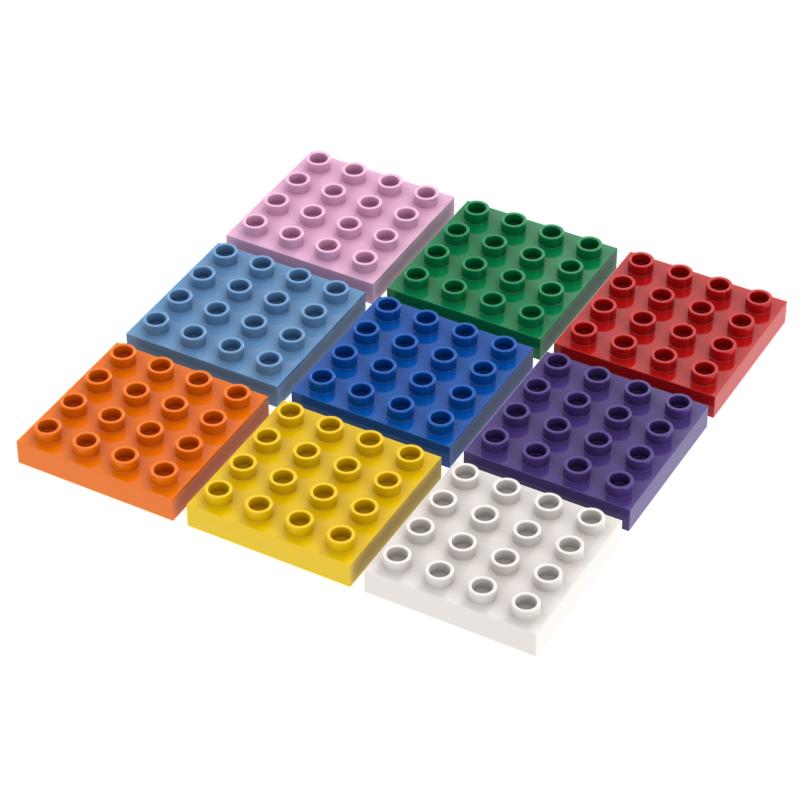 Large Particle Brick Building Blocks 2x4 Random Color Toys Kids Baby Creative Large Particle DIY MOC