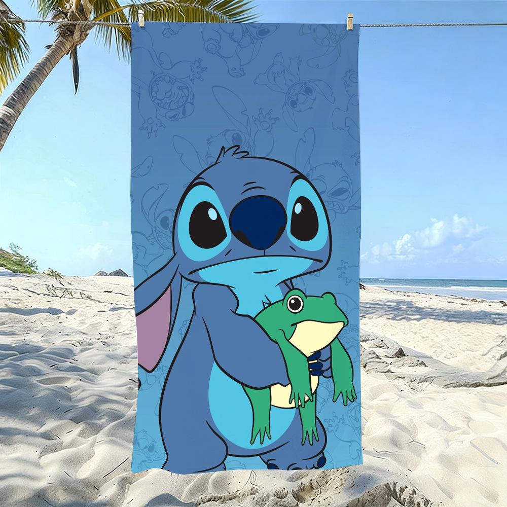American Cartoon Figure Print Thick Microfiber Beach Towel Quick Dry Bath Blanket For Kids