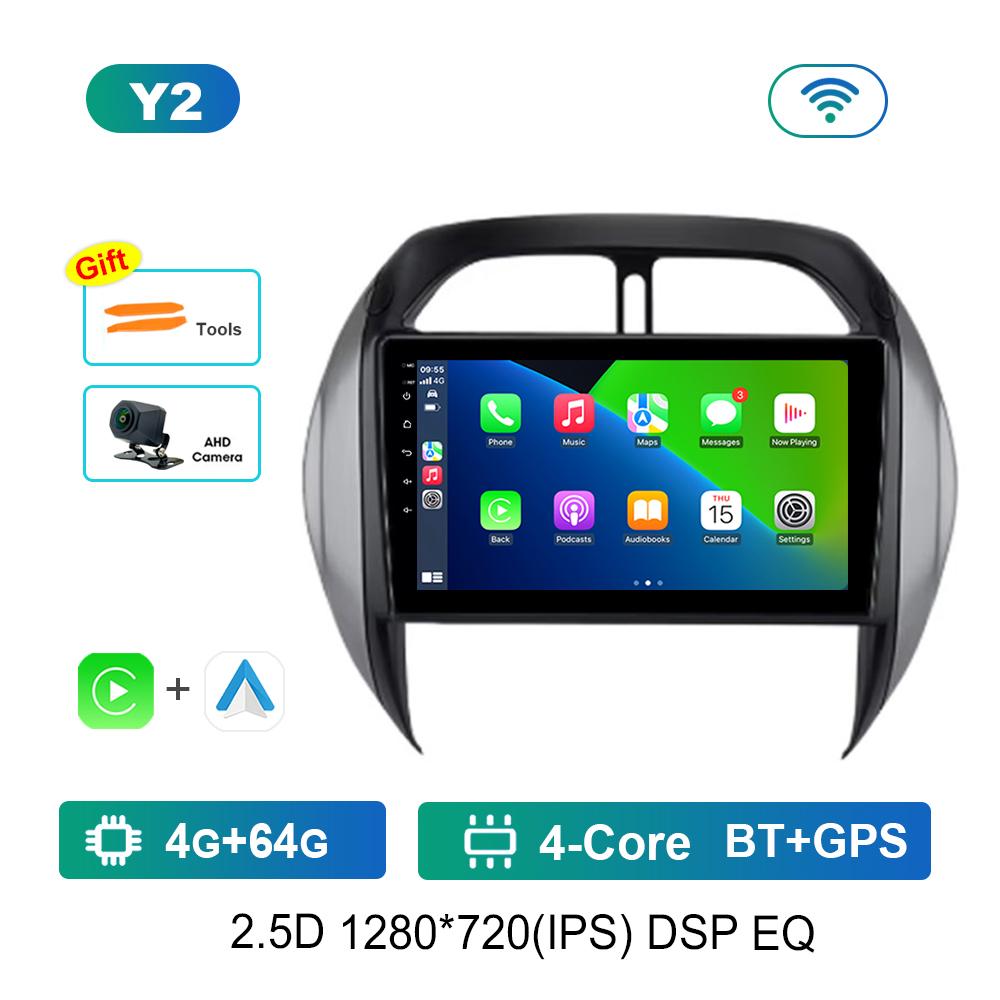 Android OS Car Radio Multimedia Player 9'' for TOYOTA RAV4 2003 - 2005 DSP Stereo 4G WiFi BT Navi GPS QLED Screen Cooling Fan