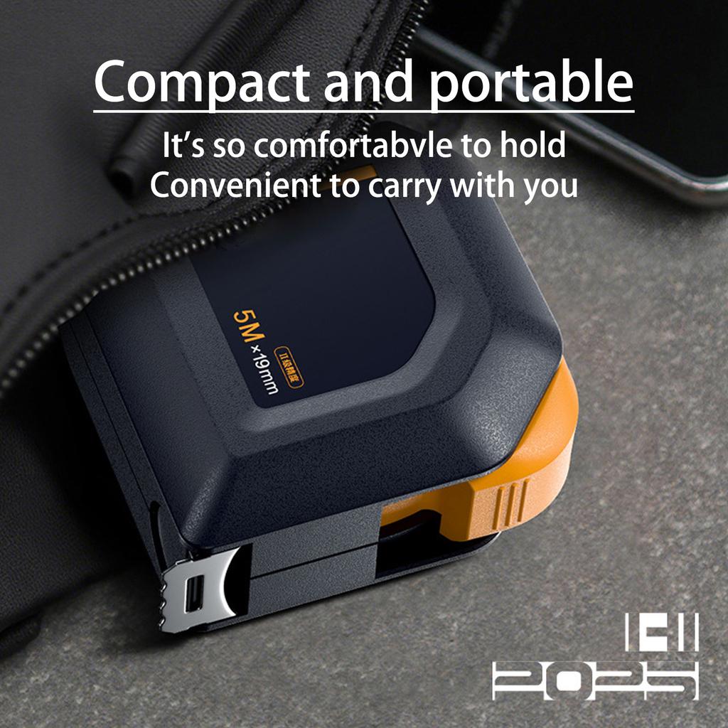 2/3/5m Tape Measure Auto Lock Thickened Measuring Tape with Buckle & Back Clip High Precision Metric Ruler for Industry