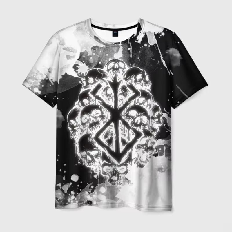 

Футболки с принтом аниме Berserk Guts 3D для мужчин/женщин, стильная футболка Harajuku, повседневная детская футболка с коротким рукавом XL