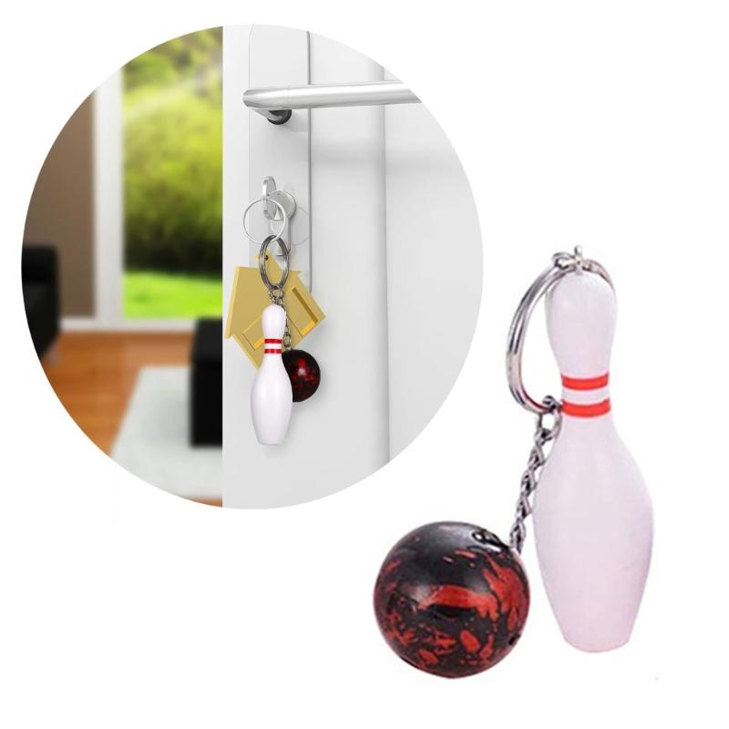 Bowling Pin Keying Car Key Chain Bowling Hanging Ornaments Keychain Sport Keychain Bag Pendant Keychain