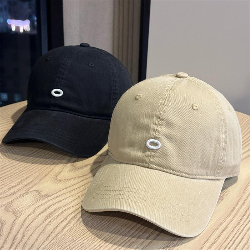 New white casual hat, women's big head circumference baseball cap, small face, enlarged and deepened soft top cap