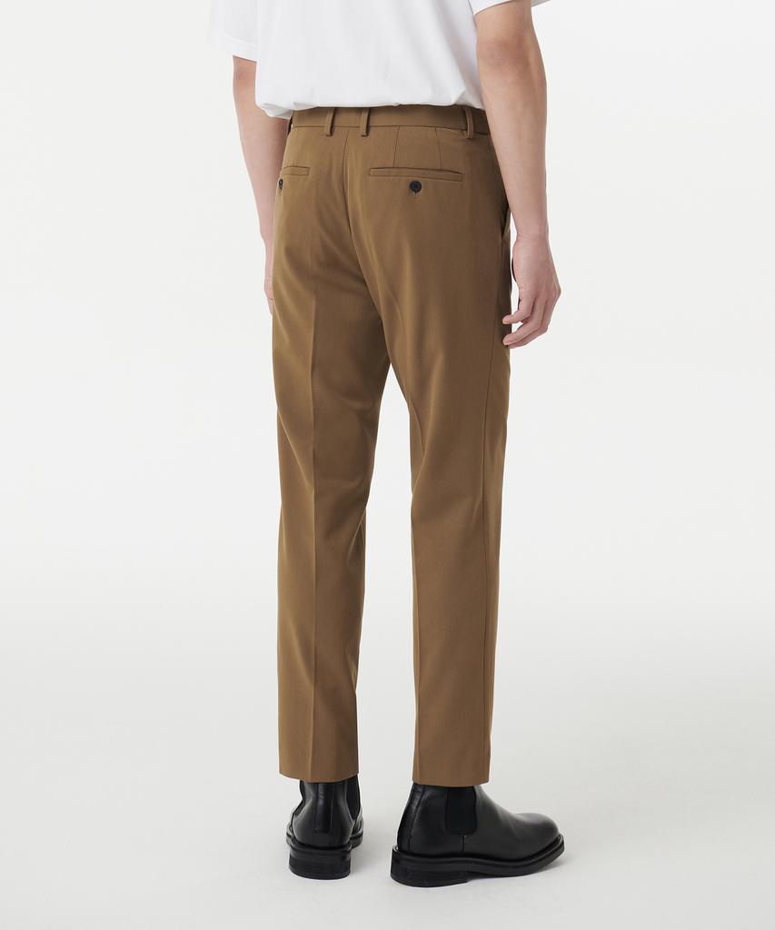 MUSINSA STANDARD Tapered Hidden Banding Crop Slacks [Camel]