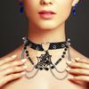 Gotische Spinnenkette Nieten-Choker Halloween Kostüm Anhänger Spinnennetz-Halskette Punk-Schmuck für Frauen Choker Goth