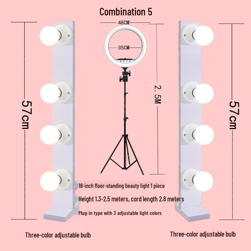 Live Streaming LED Beauty Light with Phone Stand (Desktop)